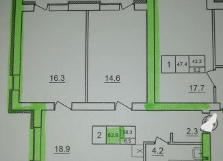 Продаю 2-ком. квартиру, 62.8 м2, Самара, ЖК Куйбышев, Демократическая улица, 138А