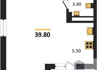 Продается квартира студия, 39.8 м2, Воронеж, Железнодорожный район