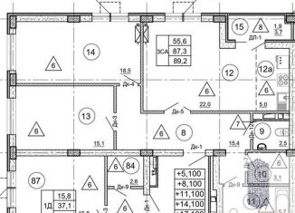 Продается 2-ком. квартира, 89.2 м2, Воронеж, улица Шишкова, 140Буч3