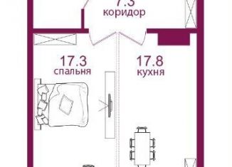 Продается 1-ком. квартира, 50.1 м2, Иркутск, ЖК Видный-3, микрорайон Топкинский, 70