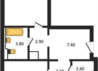 Продается 2-комнатная квартира, 68.7 м2, Воронеж, улица Загоровского, 13к2