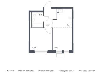 Продаю 1-ком. квартиру, 34.4 м2, Химки, жилой комплекс Квартал Ивакино, к3