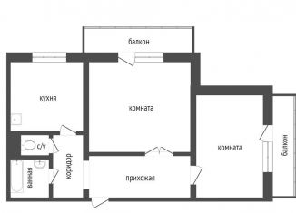 Продам двухкомнатную квартиру, 53 м2, Красноярск, Советский район, улица Батурина, 7