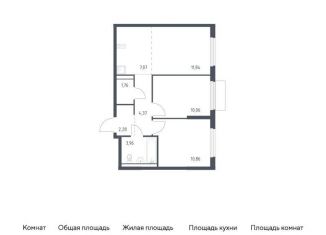 Продается двухкомнатная квартира, 52.2 м2, Московская область, микрорайон Пригород Лесное, к18