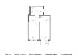 Продажа 1-комнатной квартиры, 45.6 м2, Москва, жилой комплекс Остафьево, к20