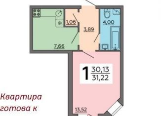 Однокомнатная квартира на продажу, 31.2 м2, Воронеж, Левобережный район