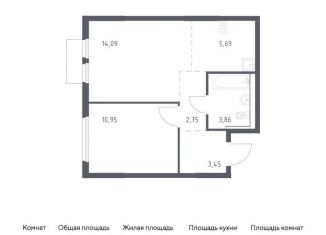 Продается однокомнатная квартира, 40.8 м2, Московская область