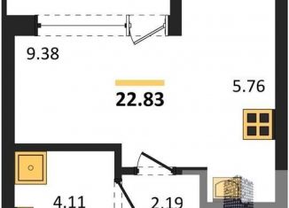 Продам квартиру студию, 22.8 м2, Воронеж, Левобережный район