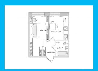 Продаю 1-комнатную квартиру, 29.3 м2, Санкт-Петербург, Русановская улица, 18к6, ЖК Приневский