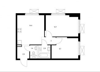 Продажа 2-комнатной квартиры, 46 м2, Мытищи, жилой комплекс Яуза Парк, 1