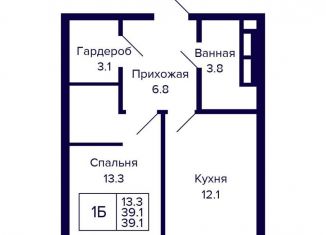 Продаю 1-комнатную квартиру, 39.1 м2, Новосибирск, Красносельская улица, Октябрьский район