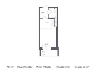 Продается квартира студия, 21.3 м2, Колпино, улица Севастьянова, 32к2