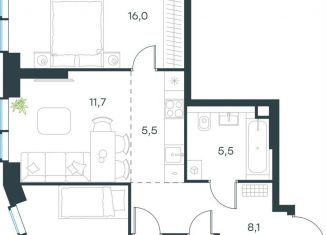 Продается 2-комнатная квартира, 62.1 м2, Москва, район Очаково-Матвеевское, жилой комплекс Левел Мичуринский, к11