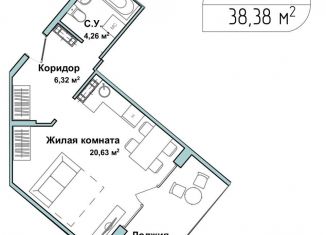 Продажа 1-комнатной квартиры, 38.4 м2, Севастополь