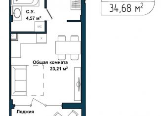 Продам 1-ком. квартиру, 34.2 м2, Севастополь