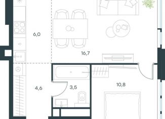 Продаю 1-комнатную квартиру, 41.6 м2, СНТ Бестужево, СНТ Бестужево, 1