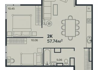 Продам 2-комнатную квартиру, 57.7 м2, Ленинградская область, Малая Каменная улица, 10к1