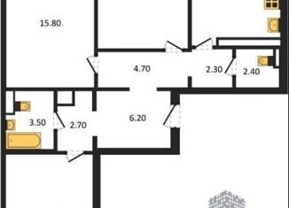 Продажа 3-ком. квартиры, 85.8 м2, Воронеж, улица Шишкова, 140Б/16