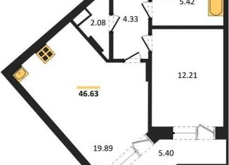 Продажа 1-ком. квартиры, 46.6 м2, Воронеж, Коминтерновский район