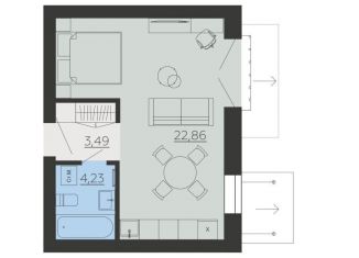 Продам 1-ком. квартиру, 34.8 м2, Липецкая область, Рудничная улица