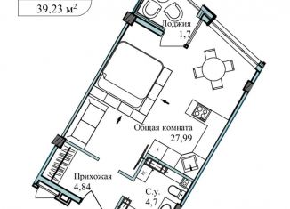 Продажа 1-комнатной квартиры, 40.9 м2, Севастополь, улица Лётчиков, 10