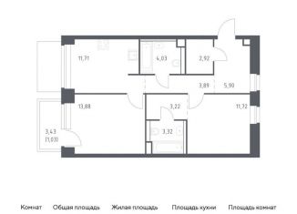 Продаю двухкомнатную квартиру, 61.6 м2, Москва, метро Минская, жилой комплекс Нова, к1