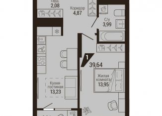 Продам однокомнатную квартиру, 41.2 м2, Екатеринбург, метро Уральская