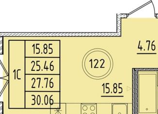 Продам квартиру студию, 25.5 м2, посёлок Шушары