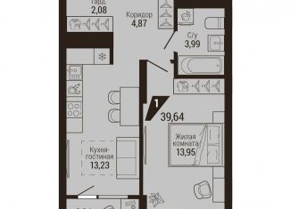 Продам 1-ком. квартиру, 41.2 м2, Екатеринбург, Верх-Исетский район