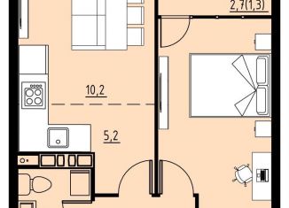 Продажа двухкомнатной квартиры, 37.9 м2, село Фролы