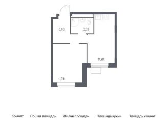 Продам 1-ком. квартиру, 32.8 м2, Балашиха, жилой квартал Новоград Павлино, к34