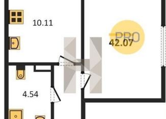 Продается 1-ком. квартира, 42.1 м2, Новосибирск, метро Заельцовская