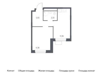 Продается 1-ком. квартира, 32.8 м2, Московская область, жилой квартал Новоград Павлино, к34