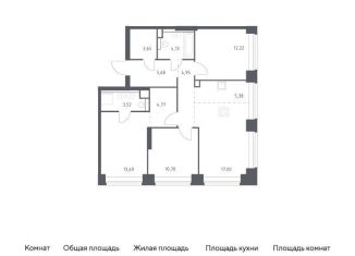 Продается 3-комнатная квартира, 85.7 м2, Москва, жилой комплекс Нова, к2, метро Минская