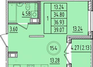 Продам 1-комнатную квартиру, 34.8 м2, Санкт-Петербург