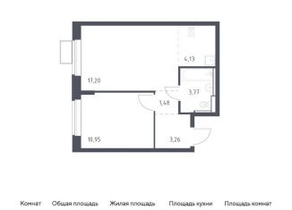 Продаю 1-комнатную квартиру, 40.8 м2, посёлок Жилино-1