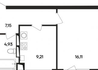 Продажа 1-комнатной квартиры, 37.4 м2, Крым