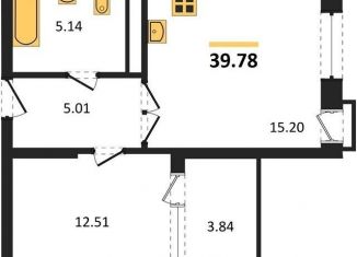 Продаю однокомнатную квартиру, 39.8 м2, Воронеж, набережная Чуева, 7, Железнодорожный район