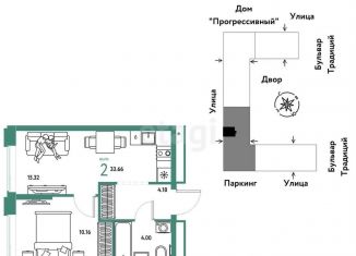 Продается 2-ком. квартира, 33.7 м2, Тюмень, Калининский округ