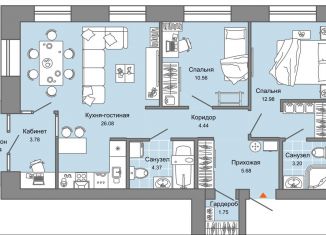 Продам 3-комнатную квартиру, 74 м2, Екатеринбург, метро Чкаловская