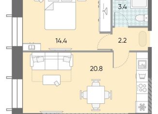 Продается однокомнатная квартира, 40.8 м2, Москва, жилой комплекс Зиларт, 18/19/27, метро Технопарк