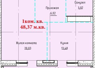 1-ком. квартира на продажу, 48.4 м2, Московская область, жилой комплекс Ступино Сити, 6