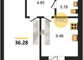 Продажа однокомнатной квартиры, 36.3 м2, Воронеж, улица Курчатова, 26Б, Советский район