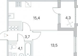 Продаю 1-ком. квартиру, 38.9 м2, посёлок Шушары