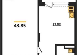 Продается 1-комнатная квартира, 43.8 м2, Воронежская область, Электросигнальная улица, 9Ак2