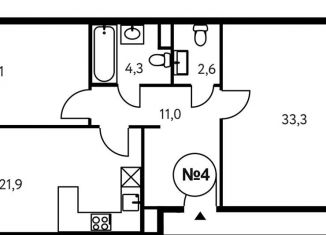 Продажа двухкомнатной квартиры, 89.9 м2, Москва, ЗАО, Винницкая улица, 8к4