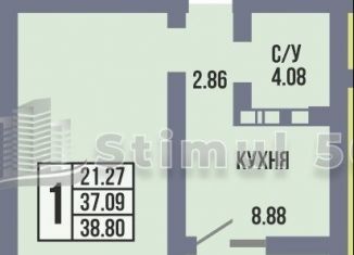 Продаю 1-ком. квартиру, 38.8 м2, Оренбург, улица Рокоссовского, 27