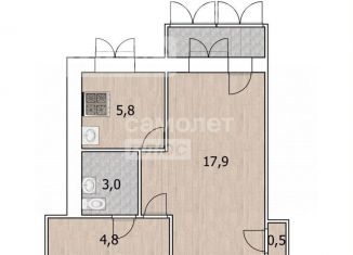 Продаю однокомнатную квартиру, 32.8 м2, Республика Башкортостан, улица Комарова, 40