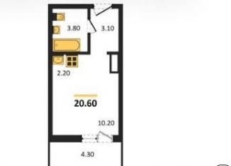 Продам квартиру студию, 20.6 м2, Воронеж, Коминтерновский район