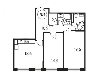 Продам 2-комнатную квартиру, 76.2 м2, Москва, метро Раменки, Винницкая улица, 8к4